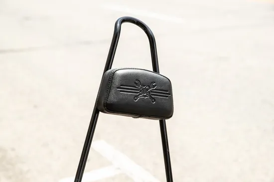 Burly Black Powder Coated Steel 20in Sissy Bar w Pad