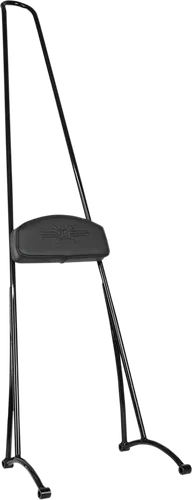 Burly 40in Black Steel Stupid Tall Sissy Bar