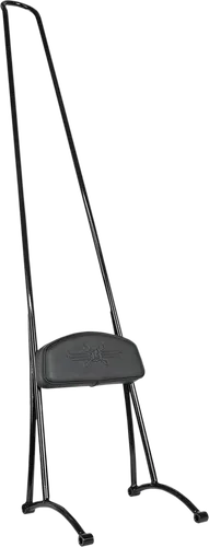 Burly 40in Black Steel Stupid Tall Sissy Bar