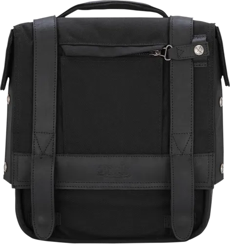 Burly Black Cordura Leather Universal Detachable Saddlebag