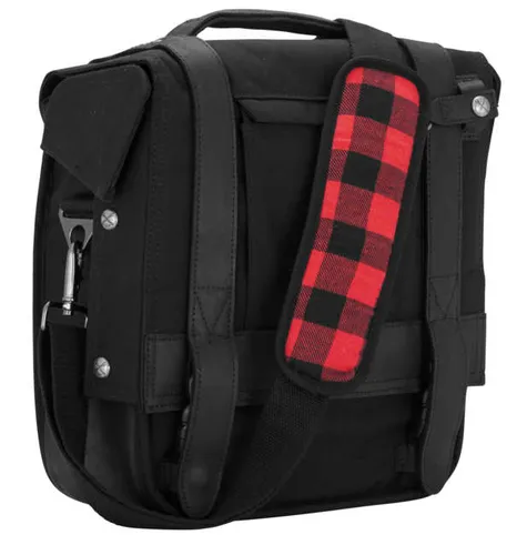 Burly Black Cordura Leather Universal Detachable Saddlebag