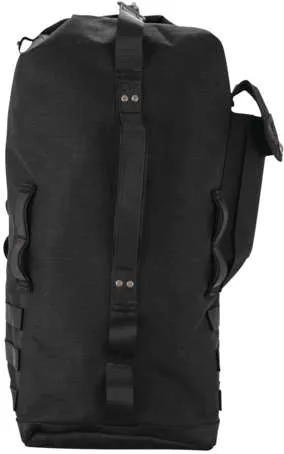 Burly Black Cotton Canvas Voyager Sissy Bar Backpack