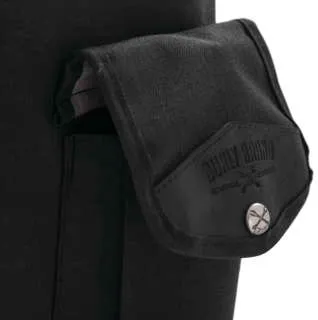 Burly Black Cotton Canvas Voyager Sissy Bar Backpack