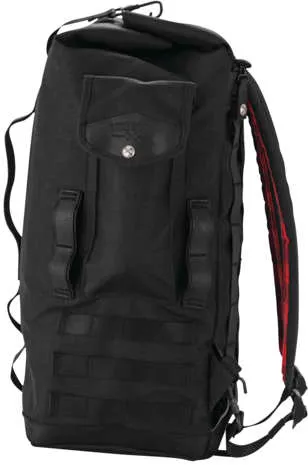Burly Black Cotton Canvas Voyager Sissy Bar Backpack