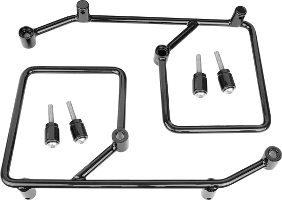 Burly Black Steel Voyager Saddlebag Mounting Bracket Kit