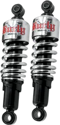 Burly 10.5in Chrome Rear Slammer Shock Absorber Pair