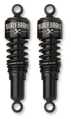 Burly 10.5in Black Rear Slammer Shock Absorber Pair
