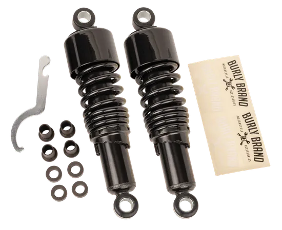 Burly 10.5in Black Rear Slammer Shock Absorber Pair