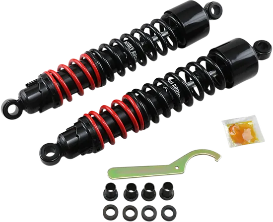 Burly 15in Black Red Stiletto Hydraulic Rear Shock