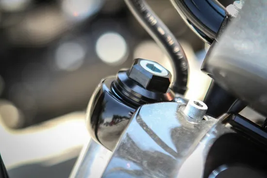 Burly 49mm Black Machined Aluminum Fork Pre Load Adjuster