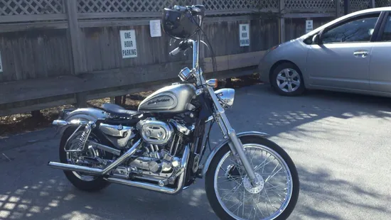 Burly 14in Chromed Steel Narrow Ape Hanger Handlebar