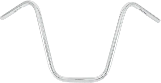 Burly 14in Chromed Steel Narrow Ape Hanger Handlebar
