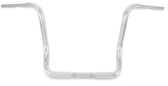Burly 13in Chromed Steel Bagger Ape Hanger Handlebar wo Notch