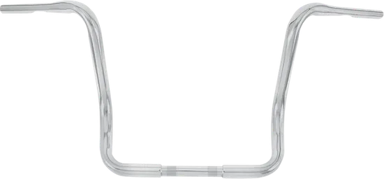 Burly 13in Chromed Steel Bagger Ape Hanger Handlebar wo Notch