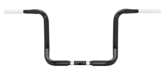 Burly 13in Black Steel Bagger Ape Hanger Handlebar wo Notch