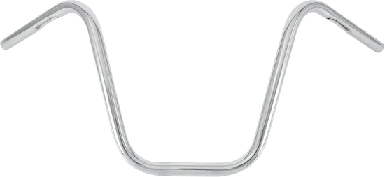 Burly 12in Chromed Steel Narrow Ape Hanger Handlebar