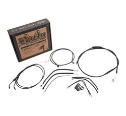 Burly 12in Black Vinyl Ape Hanger Control Kit