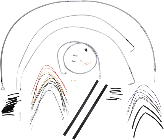 Burly 14in SS Gorilla Handlebar Controls Kit