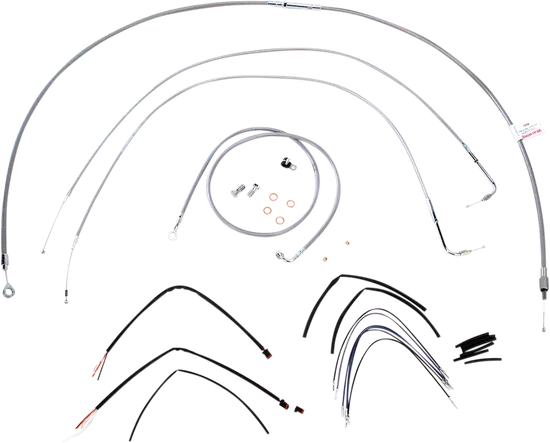 Burly 14in SS Gorilla Handlebar Controls Kit wo ABS