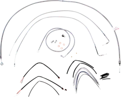 Burly 14in SS Gorilla Handlebar Controls Kit wo ABS