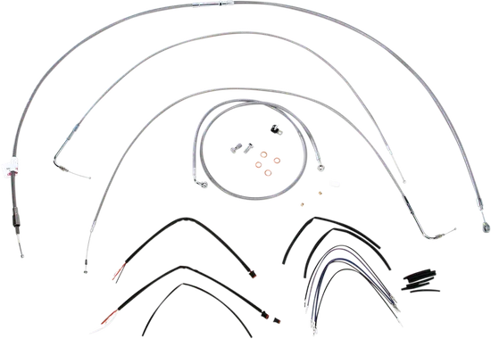 Burly 16in SS Gorilla Handlebar Controls Kit wo ABS