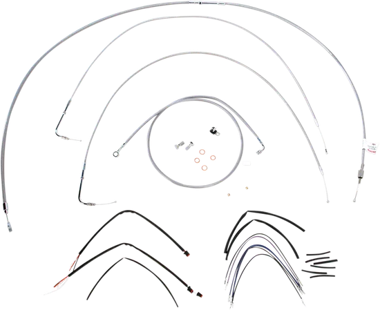 Burly 18in SS Gorilla Handlebar Controls Kit wo ABS