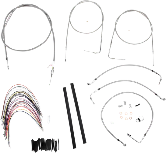 Burly 14in SS Gorilla Handlebar Controls Kit
