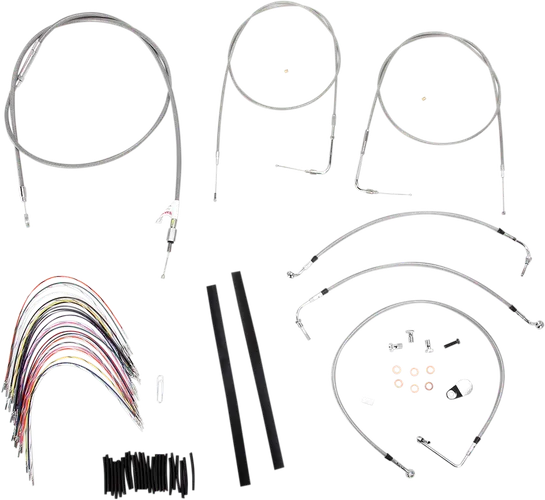 Burly 14in SS Gorilla Handlebar Controls Kit wo Cruise