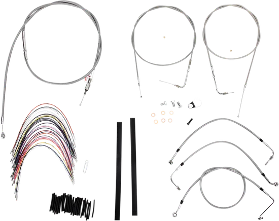 Burly 18in SS Gorilla Handlebar Controls Kit wo Cruise