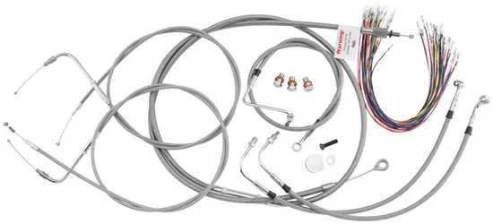 Burly 14in SS Gorilla Handlebar Controls Kit wo Cruise