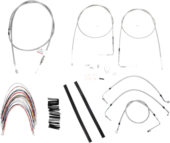 Burly 14in SS Gorilla Handlebar Controls Kit wo Cruise