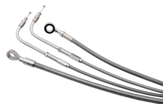 Burly 14in SS Gorilla Handlebar Controls Kit wo ABS