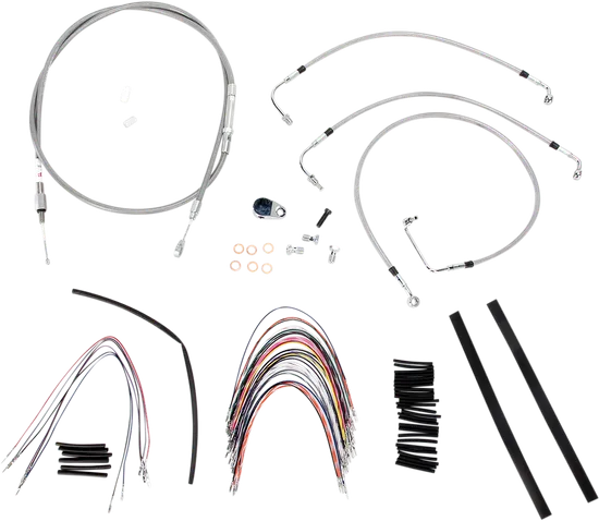 Burly 14in SS Gorilla Handlebar Controls Kit wo ABS