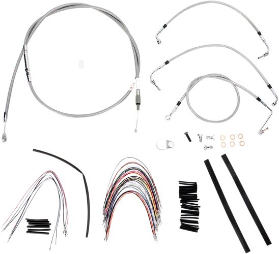 Burly 16in SS Bagger Handlebar Controls Kit wo ABS
