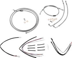 Burly 16in SS Bagger Handlebar Controls Kit wo ABS