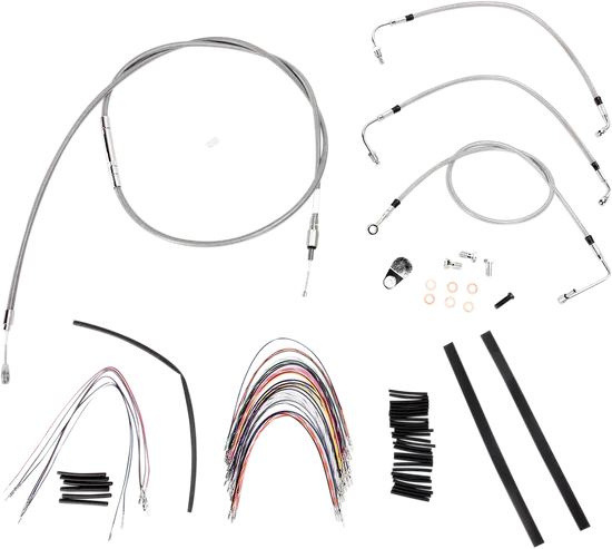 Burly 18in SS Bagger Handlebar Controls Kit wo ABS