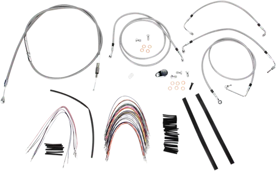 Burly 14in SS Bagger Handlebar Controls Kit w ABS