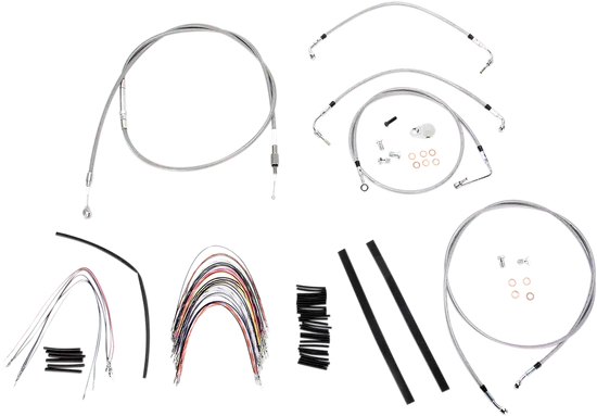 Burly 16in SS Gorilla Handlebar Controls Kit wo ABS