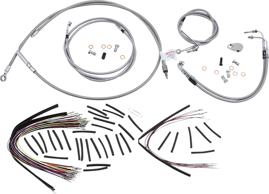 Burly 18in SS Bagger Handlebar Controls Kit w ABS