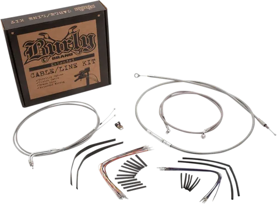 Burly 18in SS Bagger Handlebar Controls Kit w ABS