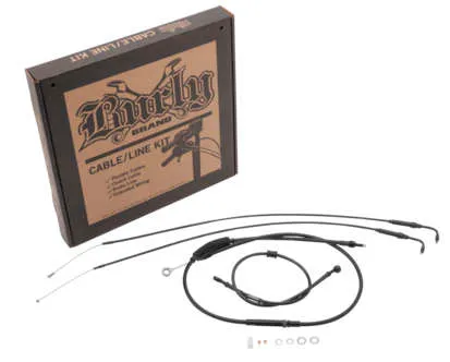 Burly Black Clubman Bar Controls Kit wo ABS