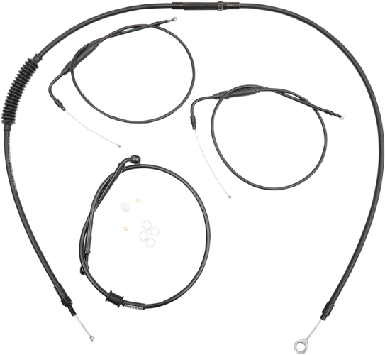 Burly Black Clubman Bar Controls Kit 1