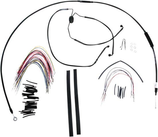 Burly 15in Black Vinyl Bagger Control Kit wo ABS