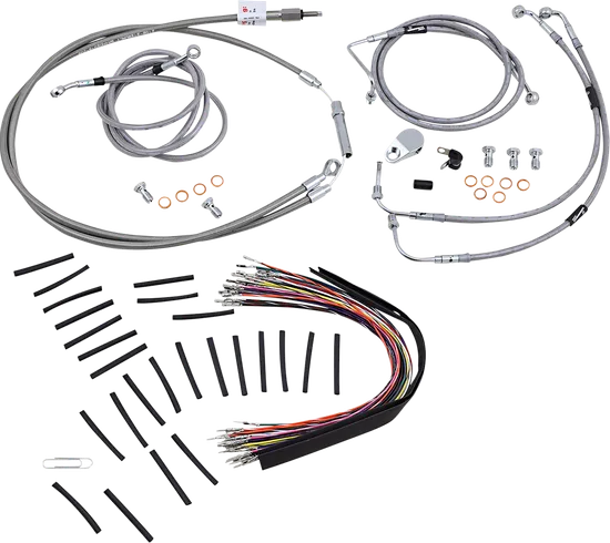 Burly 13in SS Bagger Handlebar Controls Kit w ABS