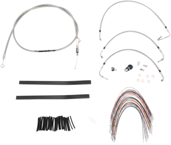 Burly 13in SS Bagger Handlebar Controls Kit wo ABS