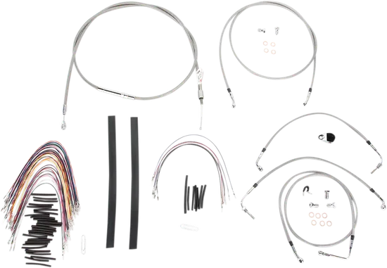 Burly 15in SS Bagger Handlebar Controls Kit w ABS