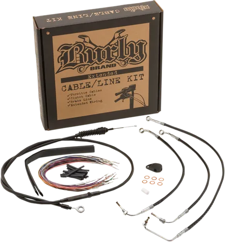 Burly 13in Black Vinyl Bagger Control Kit wo ABS