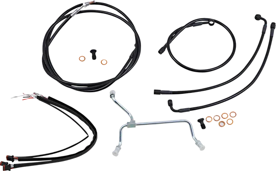 Burly 13in Black Vinyl Bagger Control Kit wo ABS