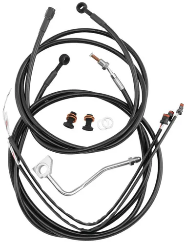 Burly 13in Black Vinyl Bagger Control Kit w ABS