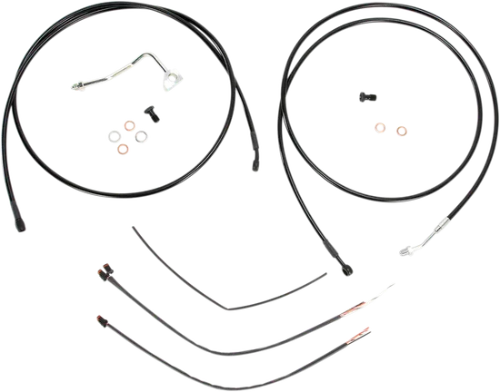 Burly 13in Black Vinyl Bagger Control Kit w ABS